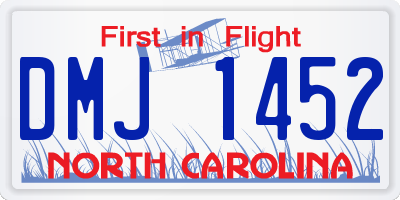 NC license plate DMJ1452