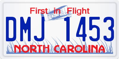NC license plate DMJ1453