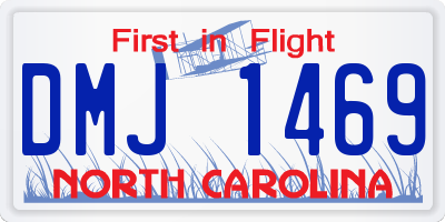NC license plate DMJ1469
