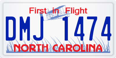 NC license plate DMJ1474