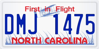 NC license plate DMJ1475