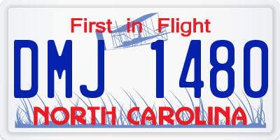 NC license plate DMJ1480