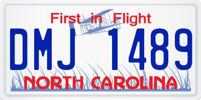 NC license plate DMJ1489