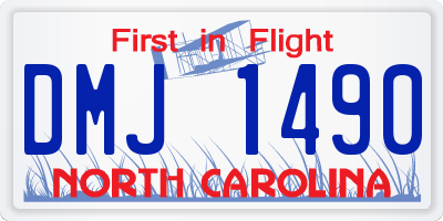 NC license plate DMJ1490