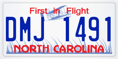 NC license plate DMJ1491