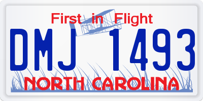 NC license plate DMJ1493