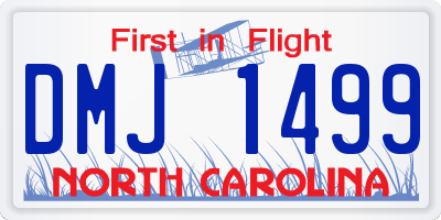 NC license plate DMJ1499