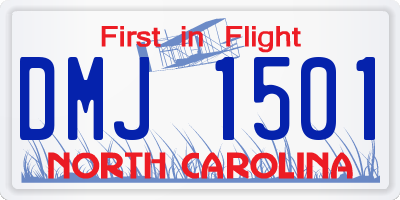 NC license plate DMJ1501