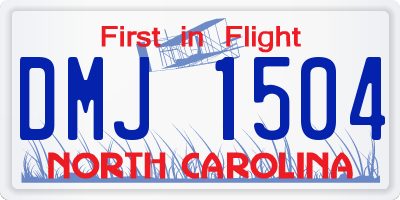 NC license plate DMJ1504