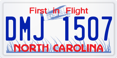 NC license plate DMJ1507