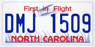 NC license plate DMJ1509