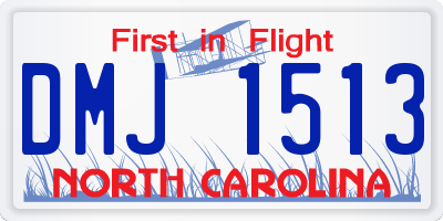 NC license plate DMJ1513