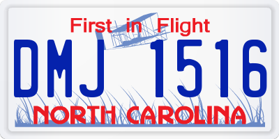 NC license plate DMJ1516