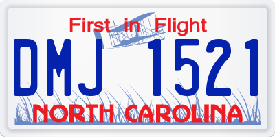 NC license plate DMJ1521