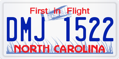 NC license plate DMJ1522