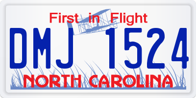 NC license plate DMJ1524