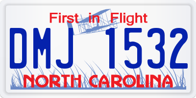 NC license plate DMJ1532