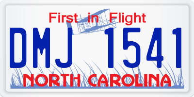 NC license plate DMJ1541