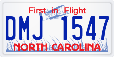 NC license plate DMJ1547