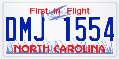 NC license plate DMJ1554