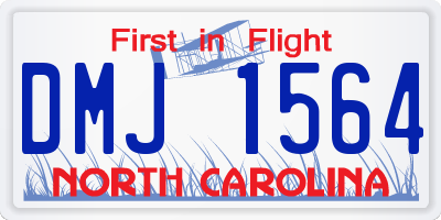 NC license plate DMJ1564