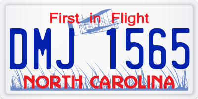 NC license plate DMJ1565
