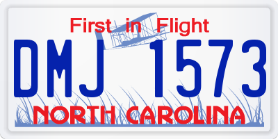 NC license plate DMJ1573