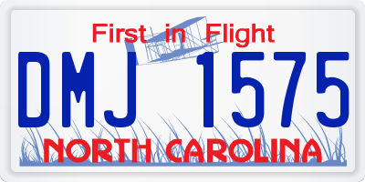 NC license plate DMJ1575