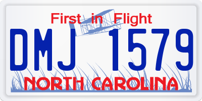 NC license plate DMJ1579