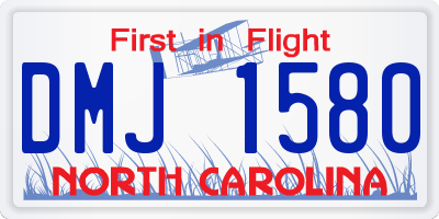 NC license plate DMJ1580