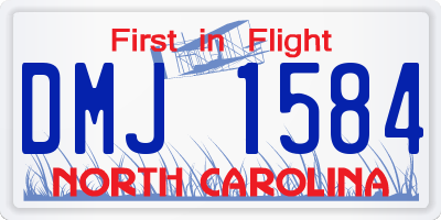 NC license plate DMJ1584