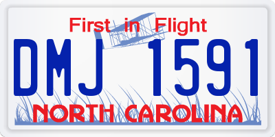 NC license plate DMJ1591