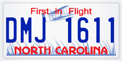 NC license plate DMJ1611