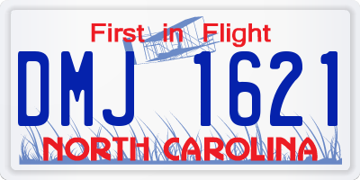 NC license plate DMJ1621