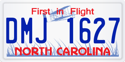 NC license plate DMJ1627
