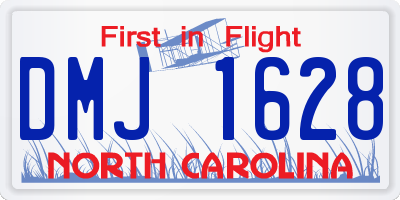NC license plate DMJ1628