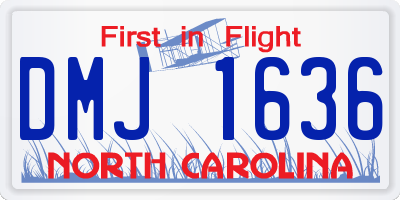 NC license plate DMJ1636