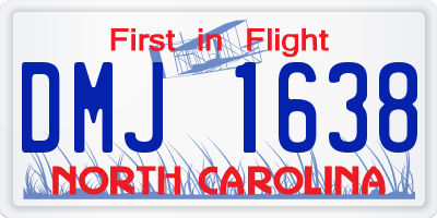 NC license plate DMJ1638