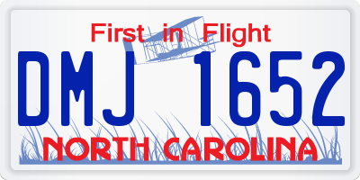 NC license plate DMJ1652