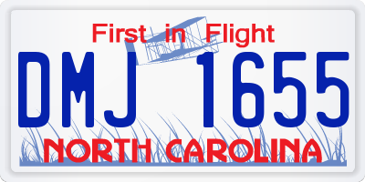 NC license plate DMJ1655