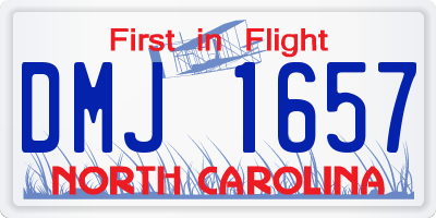 NC license plate DMJ1657