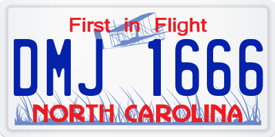 NC license plate DMJ1666
