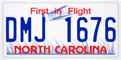 NC license plate DMJ1676