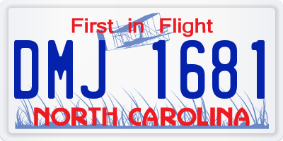 NC license plate DMJ1681
