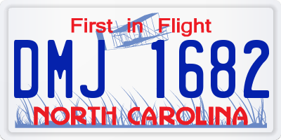 NC license plate DMJ1682