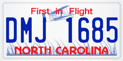 NC license plate DMJ1685