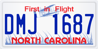 NC license plate DMJ1687