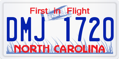 NC license plate DMJ1720