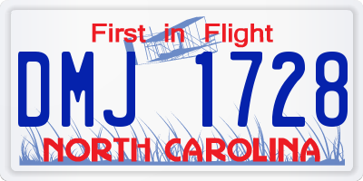 NC license plate DMJ1728