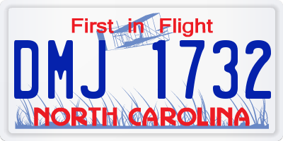 NC license plate DMJ1732